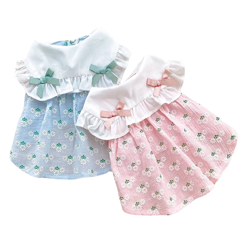 

Summer Cat Dog Dress Puppy Skirt Yorkshire Chihuahua Pomeranian Clothing Poodle Bichon Schnauzer Dog Costume Clothes