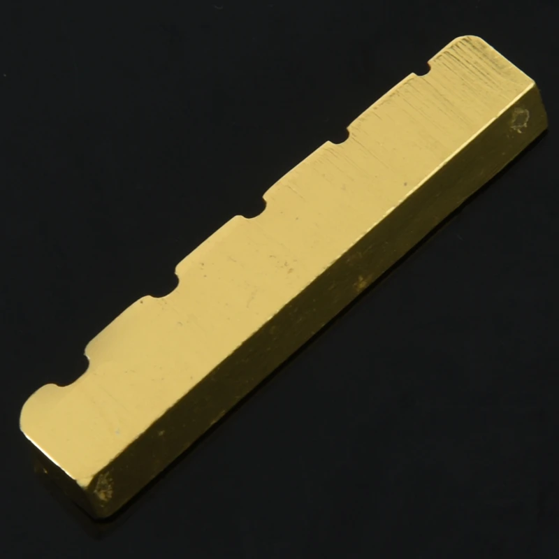 100 marke neue langlebig einfach zu installieren gitarre 5 string geschlitzte messing gold palted elektrische bass gitarre brücke mutter 45 268