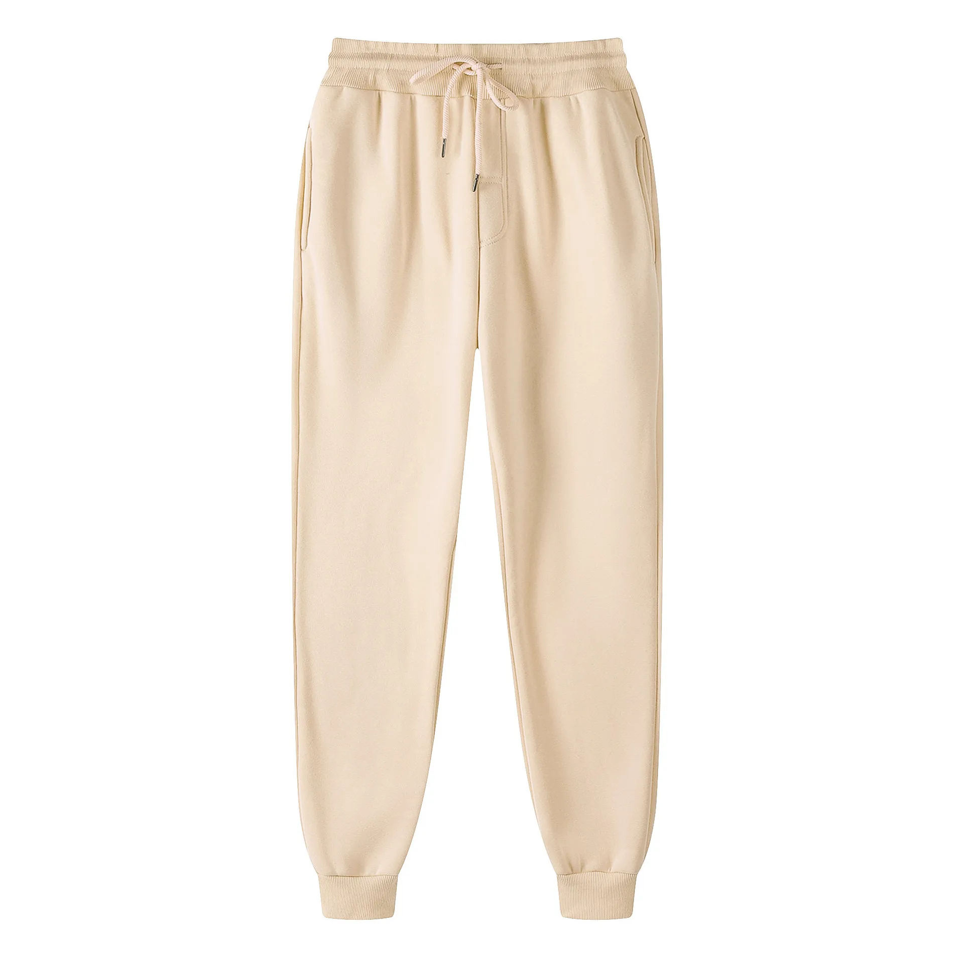 

New 2021 Solid Color Casual Pants Men Women Unisex Brand Fashion Drawstring Full Length Pants Men's Slim Style Pencil Pants
