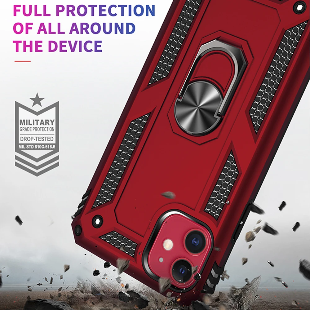 Metal Ring Case For Moto One Zoom Pro Action Vision Macro Hyper E6 Play G6 G7 Plus Z4 E5 G8 G Stylus Armor Holder Cover | Мобильные