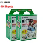Оригинальные 40 листов Fujifilm Instax mini 9 пленок белый край 3 дюйма для мгновенной камеры 7 8 25 50s 70 90 sp-1 sp-2 фотобумага