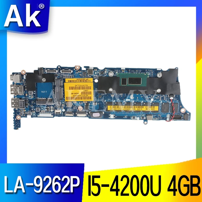 LA 9262P материнская плата для For DELL XPS 12 9Q33 VAZA0 REV: 1 0 I5 4200U 4 Гб ОЗУ тест 100%|Материнские