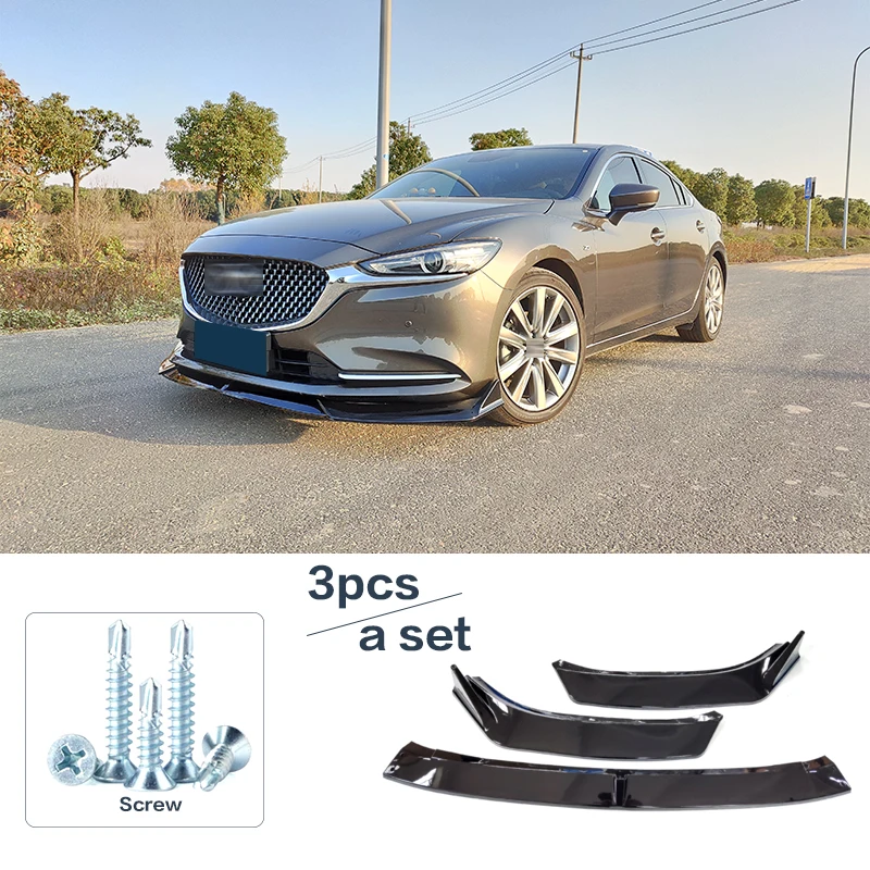 Передний бампер сплиттер для губ Диффузор спойлер тела комплект протектор