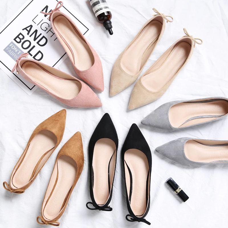 

Женские туфли на плоской подошве, с острым носком, Размеры #31-45