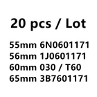 Колпачки для центрального колеса автомобиля 6N0601171 1J0601171 3B7601171, черныеСеребристые колпачки для ступицы колеса 20 шт.лот, 65 мм, 60 мм, 56 мм, 55 мм