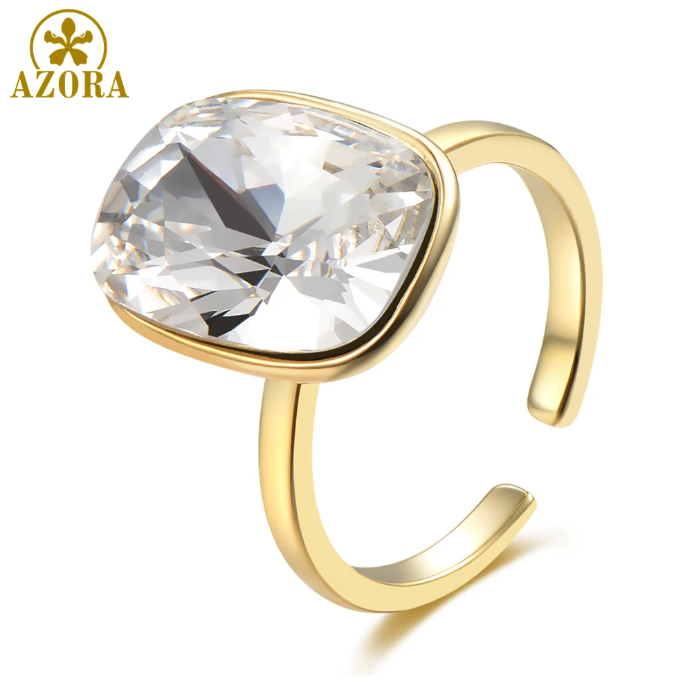 AZORA Открытый регулируемый палец Голубое облако кольца для женщин свадебные