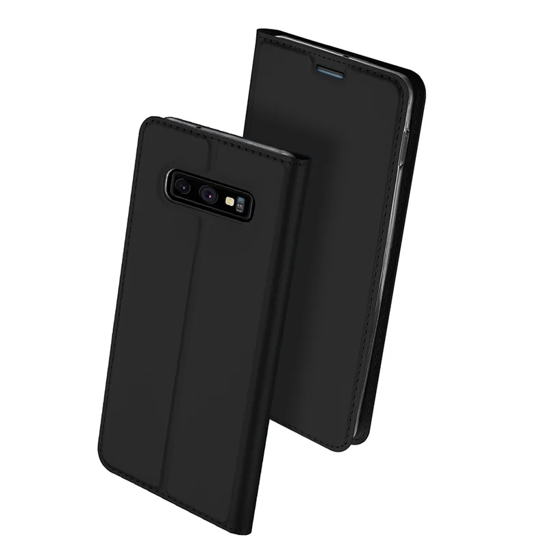 Простой кожаный чехол книжка с откидной крышкой для Samsung Galaxy S10 S20 плюс Note20 Ультра