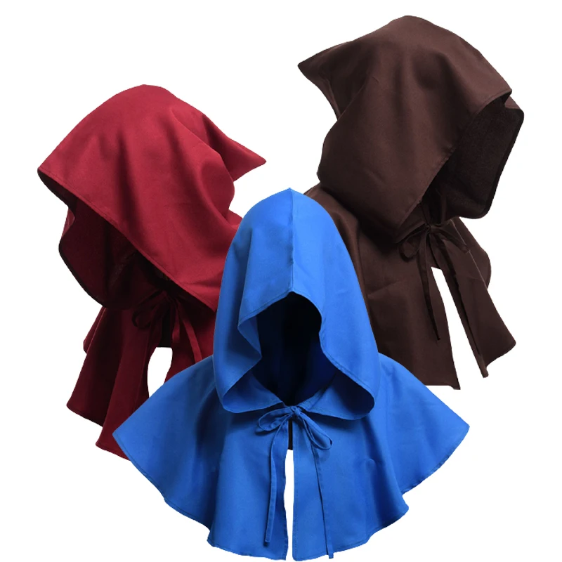 

Halloween Hooded Cloak Grim Reaper Cosplay Carnival Party Medieval Vintage Witch Wizard Monk Church Clergy Costumes Women Men