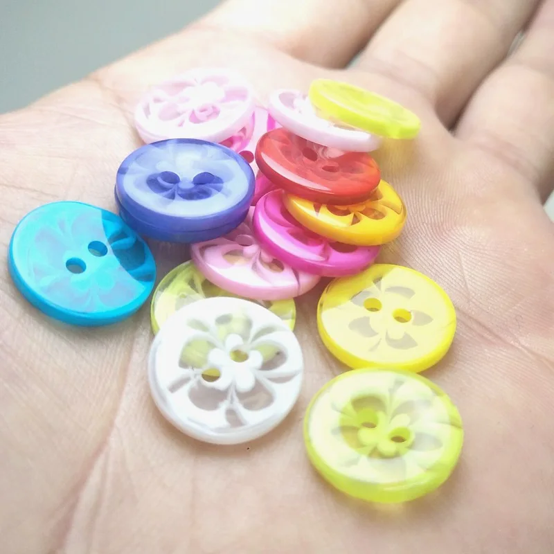 HL 100 шт. 13 мм Разноцветные пластиковые пуговицы детская одежда принадлежности для