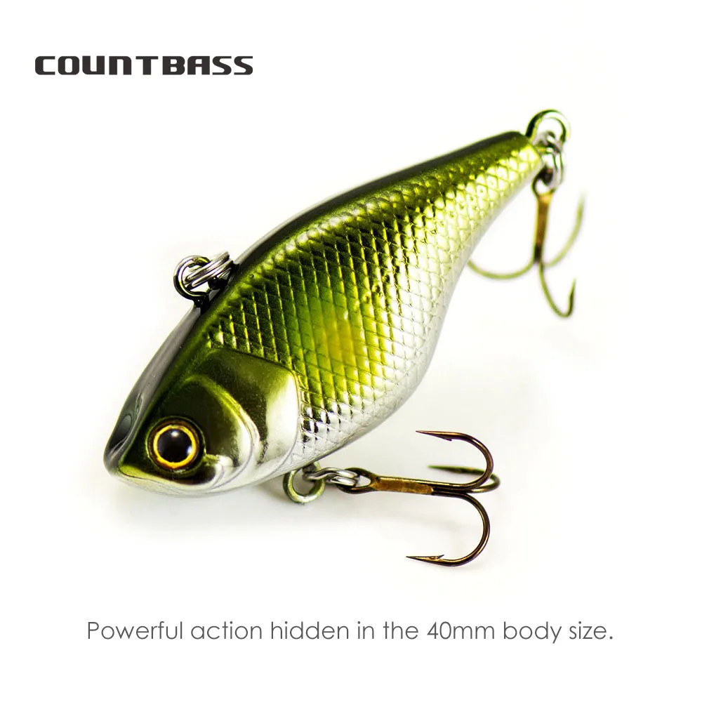 40 мм 4,6 г Вибрация обратного отсчета Hard жесткие приманки Lipless Crankbait тонущие рыболовные приманки для пресной воды