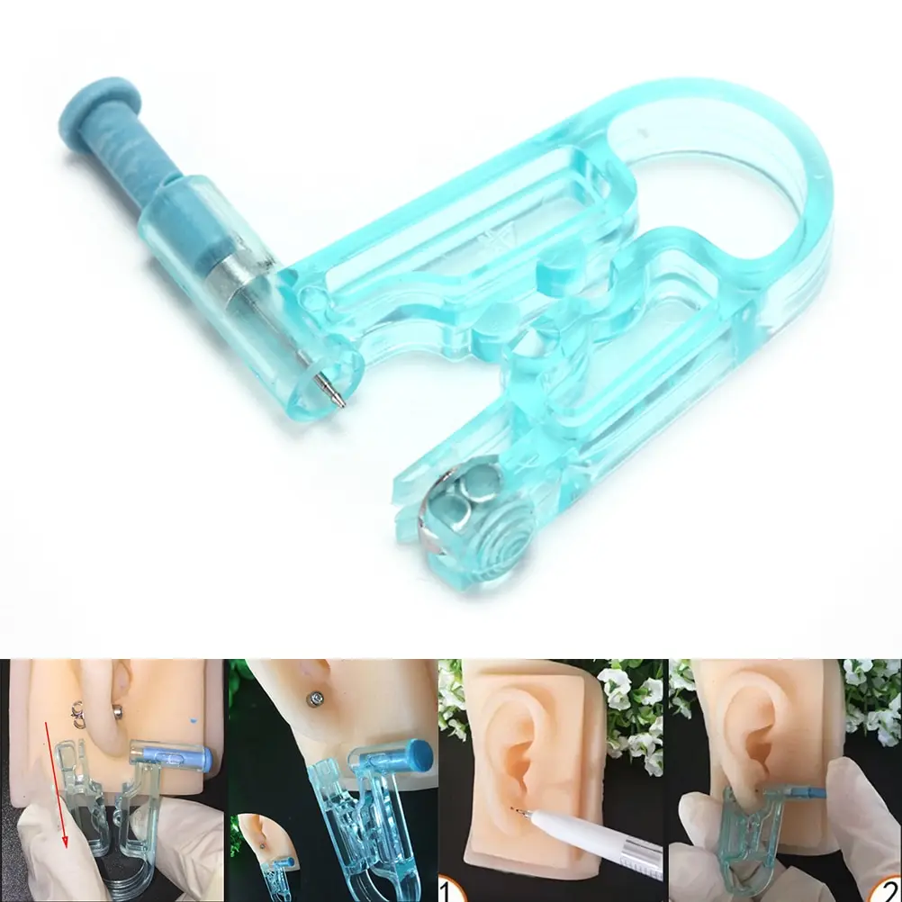 

Disposable Ear Studs Piercing Gun Safety Asepsis Piercer Tool Cartilage Tragus Helix Piercing Gun No Pain Body Piercer Kit