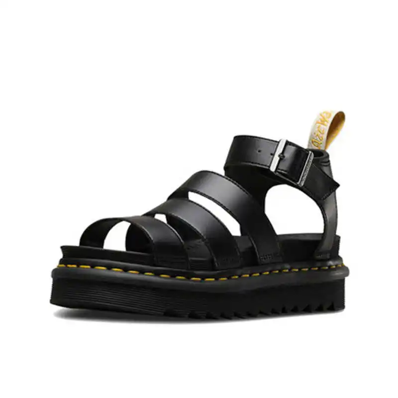 

Dr head leather Martin sandals women's wear 2021 fashion leisure ROMAN SANDALS summer muffin thick soled women's shoes