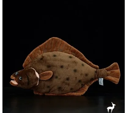 Flounder 42cm 38 см Hammerhead плюшевая игрушка «Акула» чучело океанское животное плюшевые мягкие игрушки для детей подарок на день рождения - Цвет: Flounder 42cm
