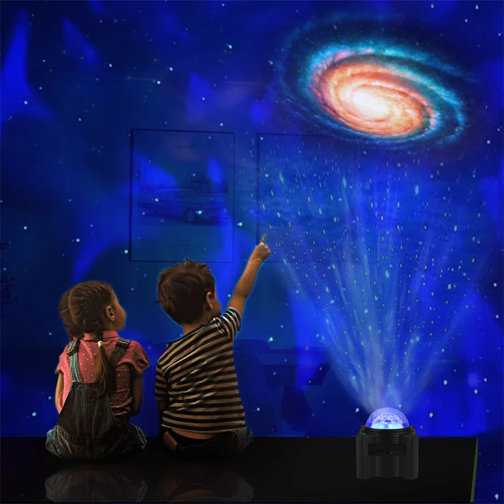 

12 Card USB Water Pattern Flame Lamp Bluetooth Music Ocean Starry Sky Lamp Projector Lamp Night Light Laser Water Pattern