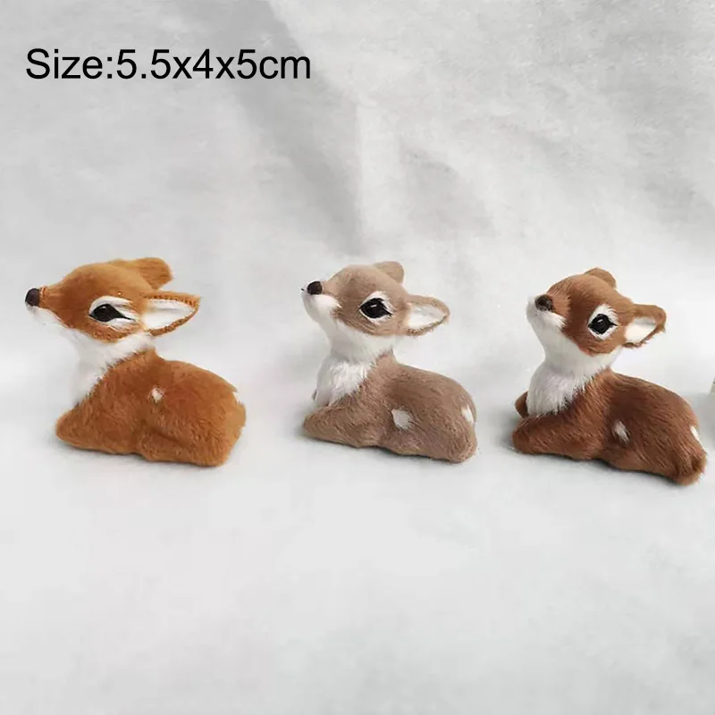 

Simulation Artificial Deer Reindeer Plush Cute Animal For Christmas Wedding Party Home Decorations New Year Ornaments