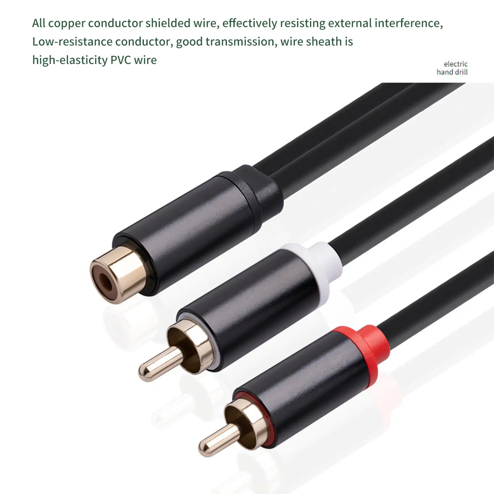 

New 0.3m Male Splitter Aux Cable Headphone Splitter RCA Audio Cable Jack Adapter Audio Stereo Cable for Audio Headphone Speaker
