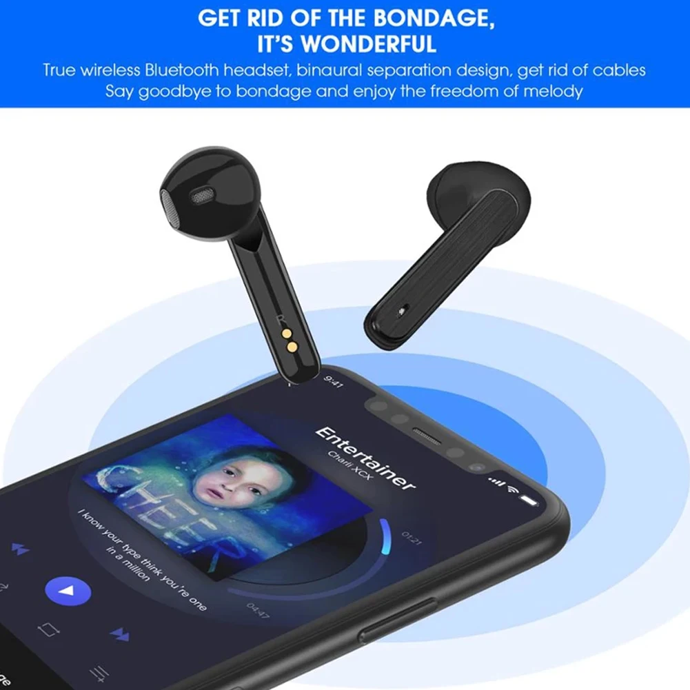 2021 L8 настоящие беспроводные наушники Bluetooth совместимые стереонаушники TWS со