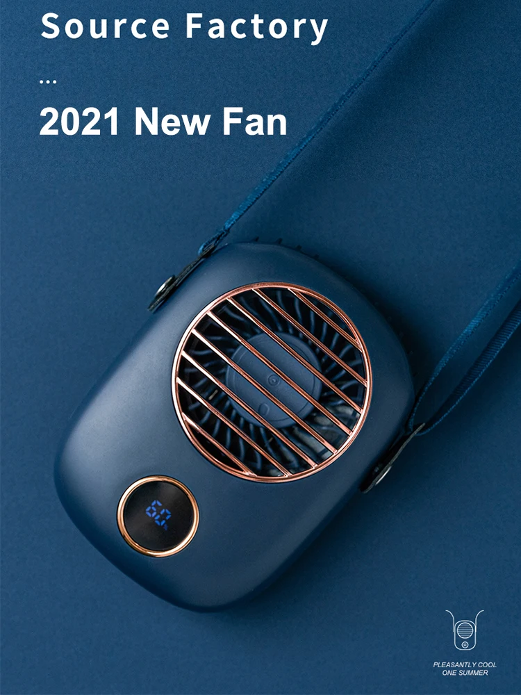 Beste 2021 Draagbare Hals Fan Mini Usb Cooler Oplaadbare Ventilador Outdoor Reizen Handheld Stille Kleine Pc Ventilatoren Led Display