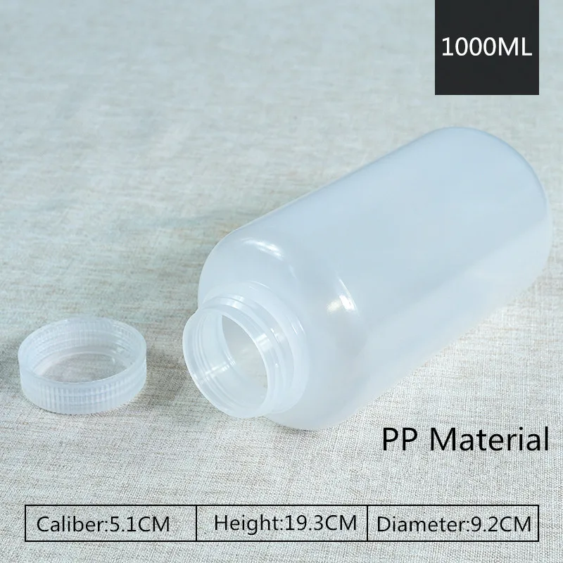 22-clear-PP 1000 мл HDPE пластиковая бутылка с завинчивающейся крышкой пустой контейнер для жидкости, шампуня, лосьона путешествия многоразовые бутылки горячая распродажа - Цвет: 22-clear-PP