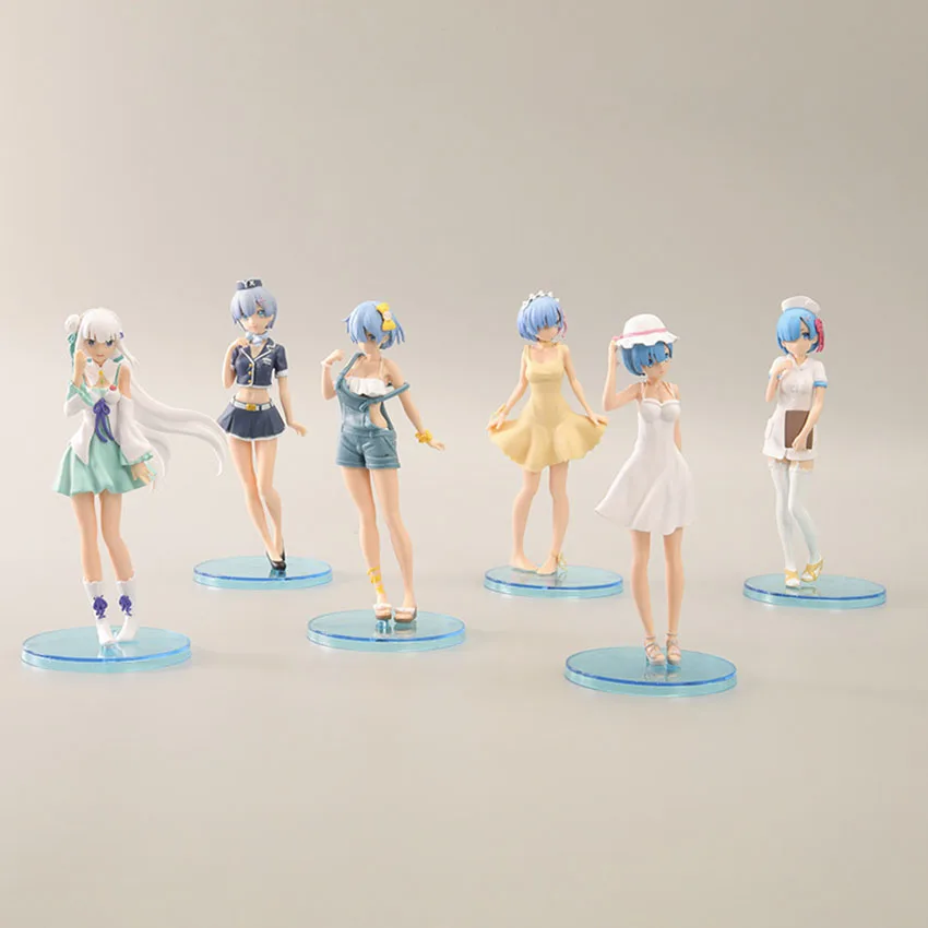 

6 style 17cm Anime Re:Life In A Different World From Zero Rem Ram Maid Girl Figure PVC Action Figure Collection Model Toys