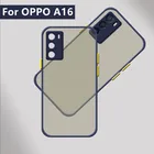 Чехол для OPPO A16 чехол для OPPO A16 чехол противоударный бампер задняя цветная рамка Прозрачный матовый чехол для OPPO A16S A16 Чехлы 6,52