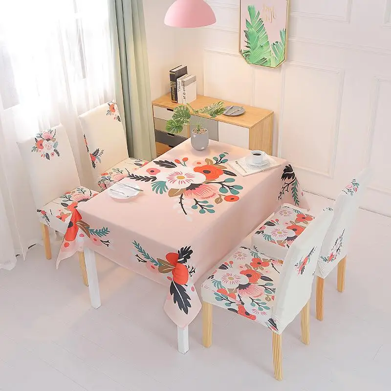 Скатерть с цветами водостойкая безмасляная одноразовая прямоугольная для