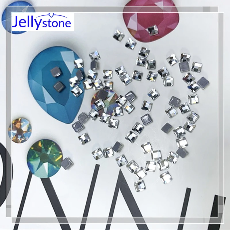 Маленькие квадратные Стразы в особой форме без горячей фиксации 144 шт. стразы с