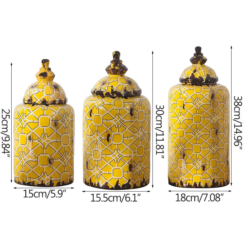 

Chinese Vintage Yellow Crack Ceramic Flower Vase Home Decoration Modern Art Flower Plant Holder Desk Hydroponics Room Decor