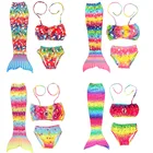 Детский костюм русалки, костюм для косплея, для девочек, на Хэллоуин, с хвостом русалки