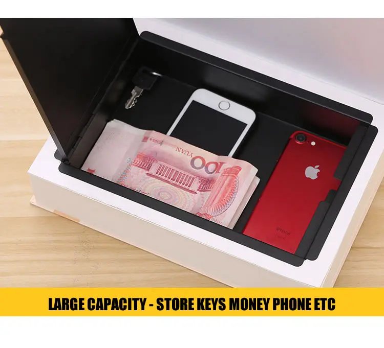 Livro Estilo Hidden Safe Box Senha Simulação Fechadura com Chave Combinada Caixa Secreta Casa Carro Dinheiro Jóias Cofres Telefônicos Viagem 12 Fechadura com Chave Combinada, Caixa Secreta, Casa,