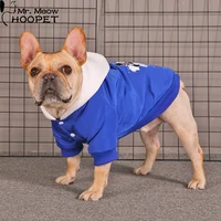 hoopet winter pet coat dog cat hoodie clothes winter apparel bulldog schnauzer corgi warm jacket small dog jacket