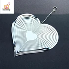 Металлические подвесные садовые колокольчики с изображением бьющегося сердца из нержавеющей стали, подвесные украшения для двора, спальни, гостиной, декор для окон