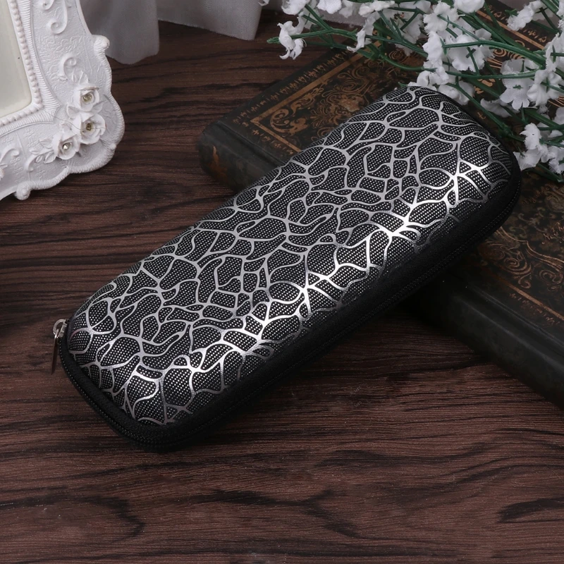 

Glasses Box Zipper Stripe Unisex Sunglasses Protection Case Portable Containers