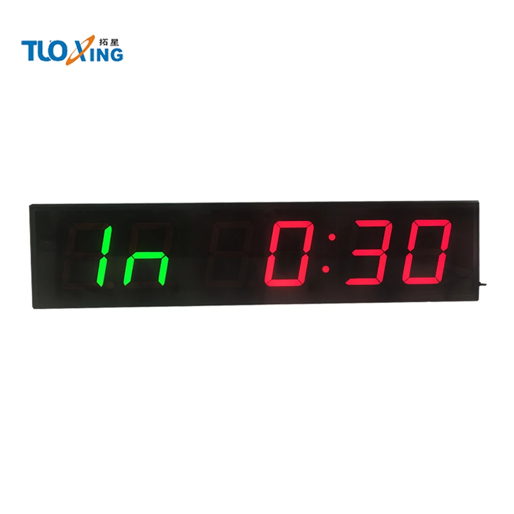Большие настенные светодиодные часы 4 дюйма программируемый интервал времени |
