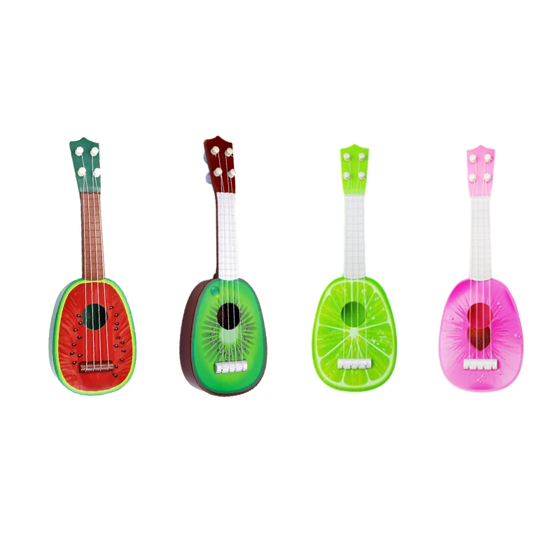 

Детский развивающий музыкальный инструмент, игрушечная гитара, оптовая продажа, мини-гитара с фруктами, можно играть в укулеле