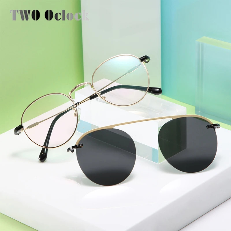 Поляризованные солнцезащитные очки на магнитной застежке с двумя оклоками для