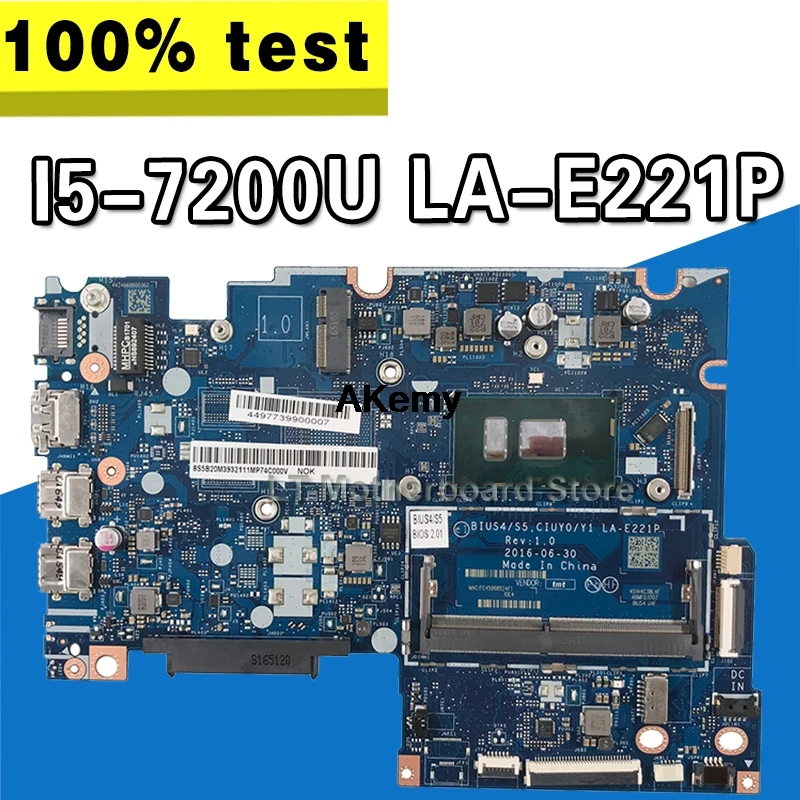 LA E221P FRU: 5B20M39321 Материнская плата ноутбука Lenovo Yoga510 14ikb flex 4 1480 I5 7200U соло дисплей 100%