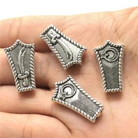 junkang 5pcs turkish star moon knife rosary pendant connector jewelry making diy prayer bead bracelet metal tassel accessories