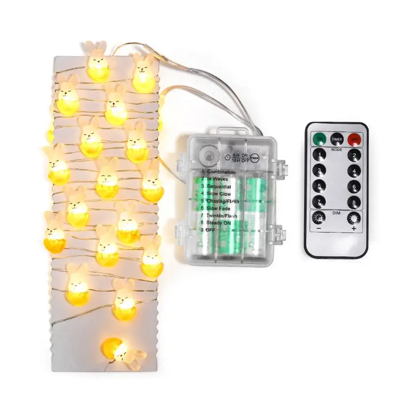 

Easter Decoration Lights Rabbit Bunny Easter Lights String Battery OperatedDecor 23GB