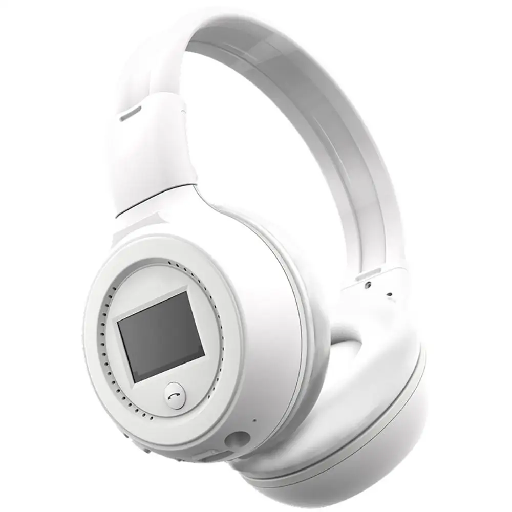 ZEALOT B570 HiFi стерео Bluetooth наушники Беспроводная гарнитура с микрофоном FM радио Micro SD карта воспроизведения - Цвет: White