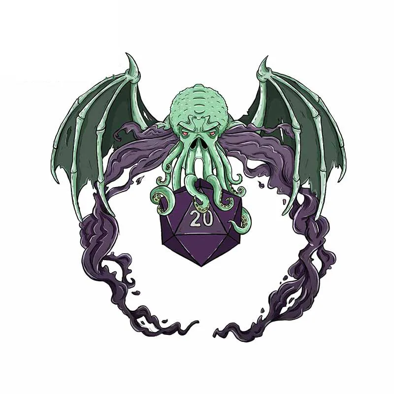 

for Cthulhu Monster Wings Personality RV Car Stickers Windshield Laptop Decal Motorcycle Vinyl Car Wrap KK 13CM X 13CM