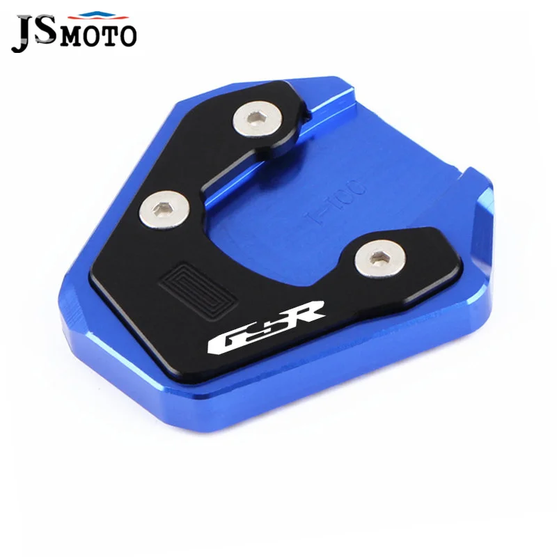 

For SUZUKI GSR750 gsr750 GSR 750 With LOGO Motorcycle CNC Foot Side Stand Extension Plate Kickstand Foot Enlarger Accessories