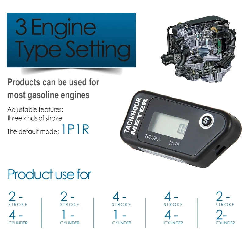 Мотоцикл Беспроводной Скорость счетчик моточасов Водонепроницаемый ЖК-дисплей