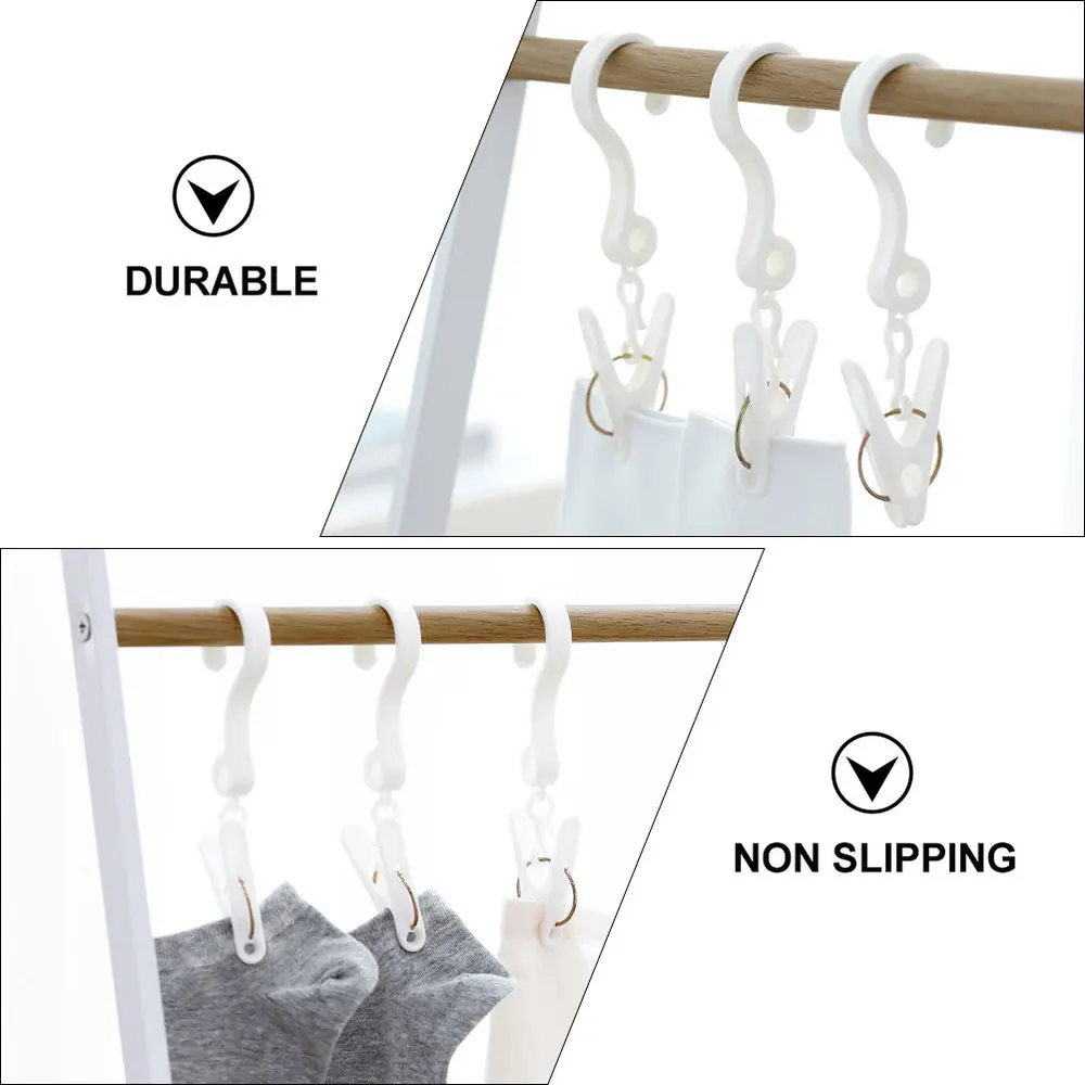 

6pcs Household Quilt Clips Practical Clothespin Clothing Clips for Home (White)
