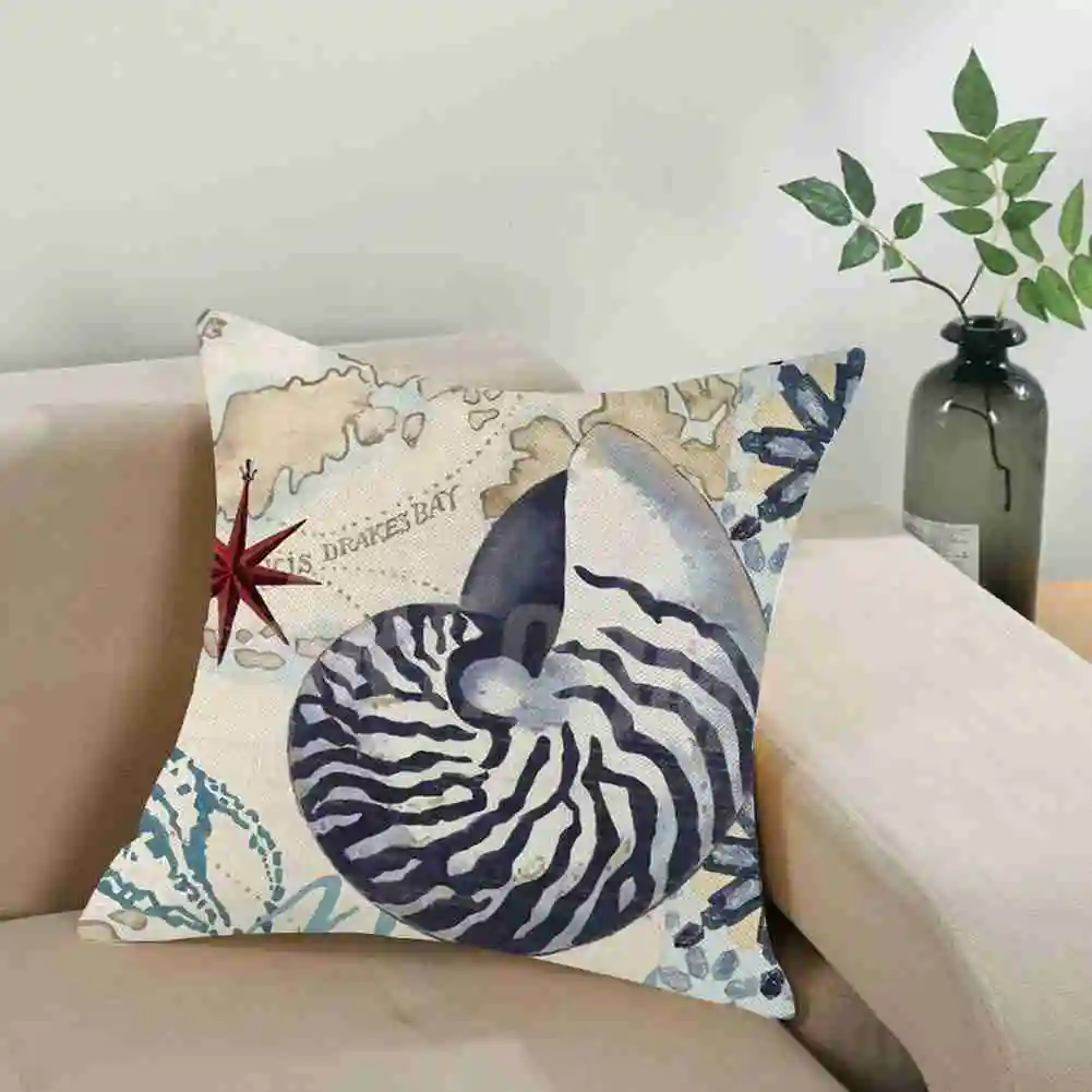 

Marine Animal Throw Pillows Cover Print Pillowcases Living Room Decoratiions Accessories Pillow For Slepping Sofa Pillow Cover