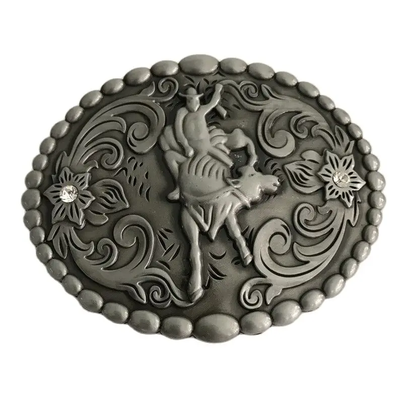 

Пряжка для ремня в ковбойском стиле для мужчин, 4 вида, роскошные металлические серебристые пряжки для ремня шириной 4 см