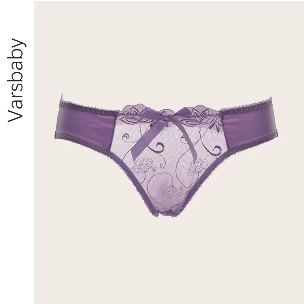 Varsbaby сексуальные прозрачные цветочные кружевные трусики с низкой посадкой