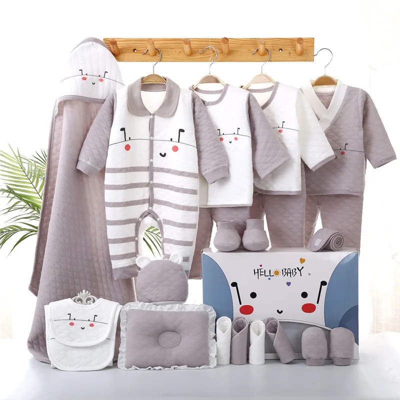 21 Piece/lot Baby Girl Clothes Set Cotton Soft Autumn Spring  Baby Boys Clothing Gift 0-6 M Infant Bibs No Box YKQ123