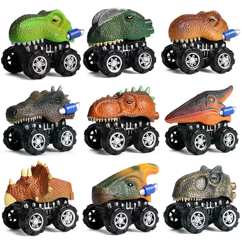 

Resistance to fall off cross-country racing simulation dinosaur toy boomerang car tyrannosaurus rex triceratops animal toys