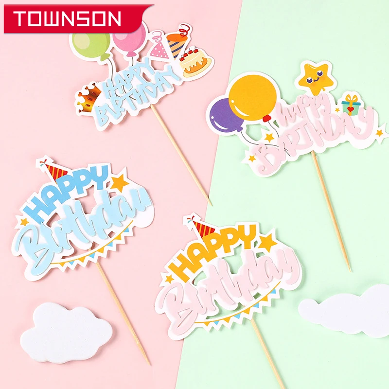 

Happy Birthday Cake Topper Birthday party cake decoration Supplies Birthday Dessert Decor cake Baking Supplies